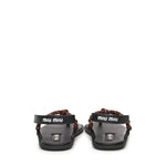 Sandali in pelle con cinturino in corda 5Y184E 3L74F0005 MIU MIU 