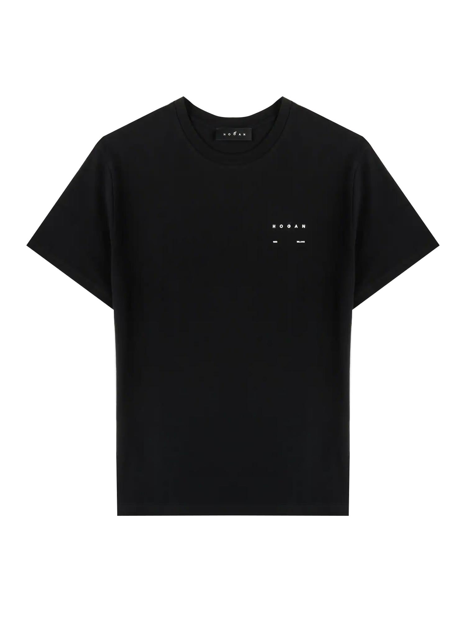 T-shirt in cotone con logo KQMB3522360ZFV B999 HOGAN 
