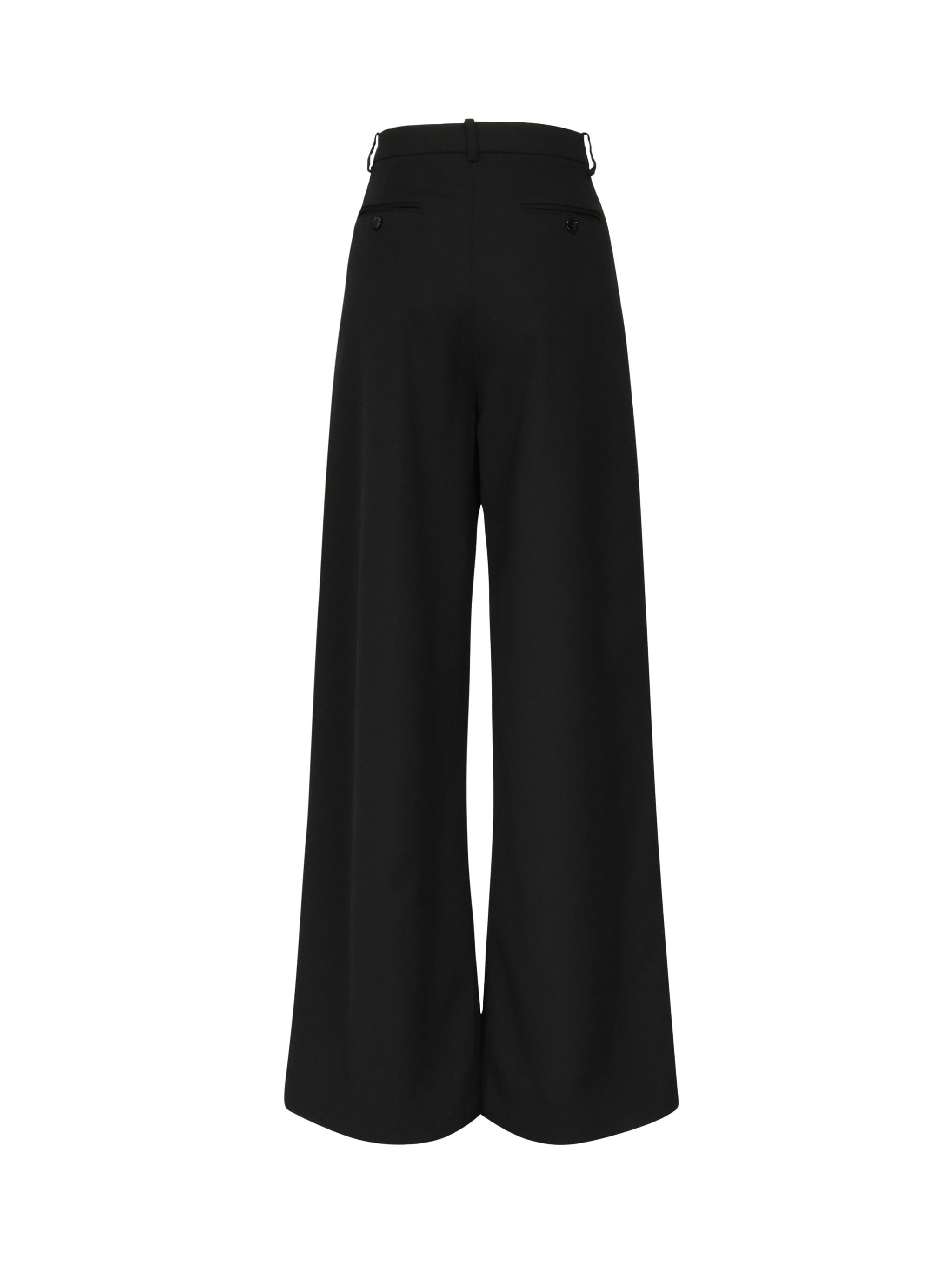 Pantaloni larghi in lana 1434250000 BLACK MAGDA BUTRYM 