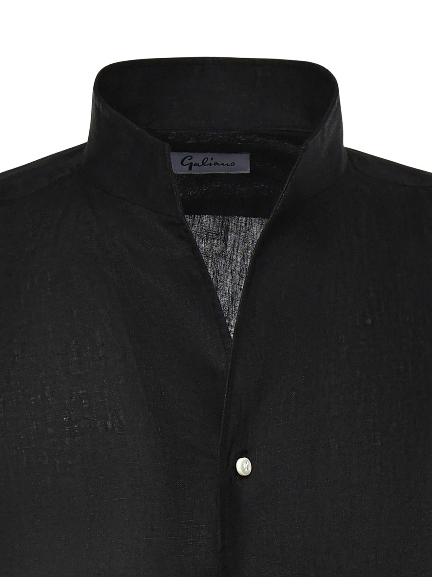 Camicia St.Regis in lino ST.REGIS NERO GALIANO 
