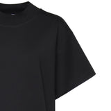 T-shirt in cotone con frange AA9I0029J103C 999 ALAIA 