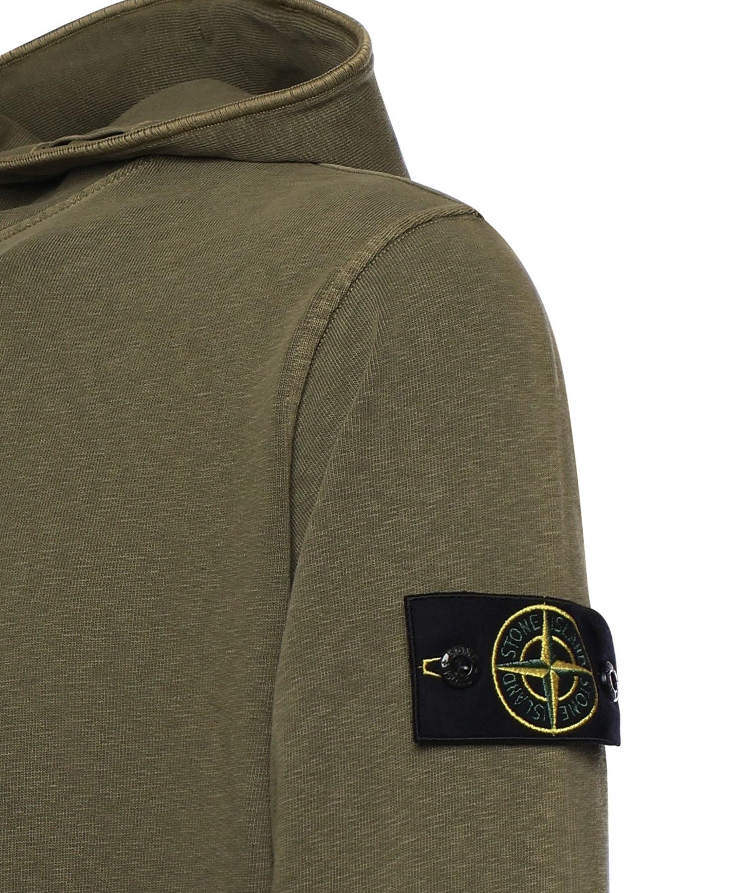 Felpa con cappuccio in cotone malfilé L1S156100031 S0060V0141 STONE ISLAND 