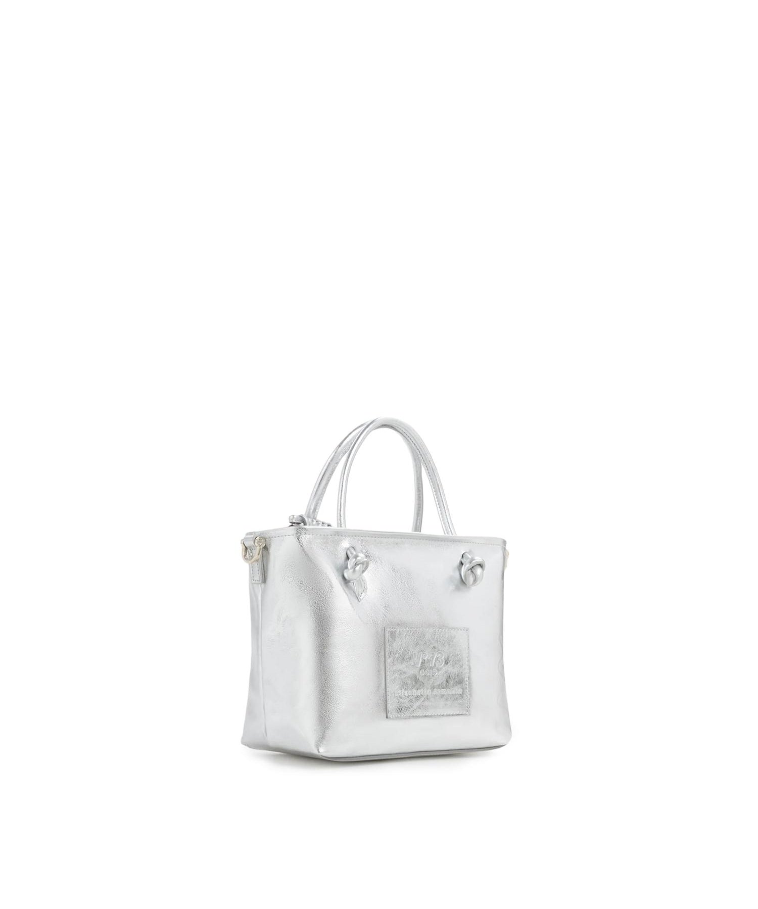 Mini bag in pelle con logo 73BP9VT02 LOLLI POPPOP SILVER V° 73 