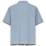 Camicia in denim con finiture stampa floreale 6V0DB04L ALM508 VALENTINO GARAVANI 