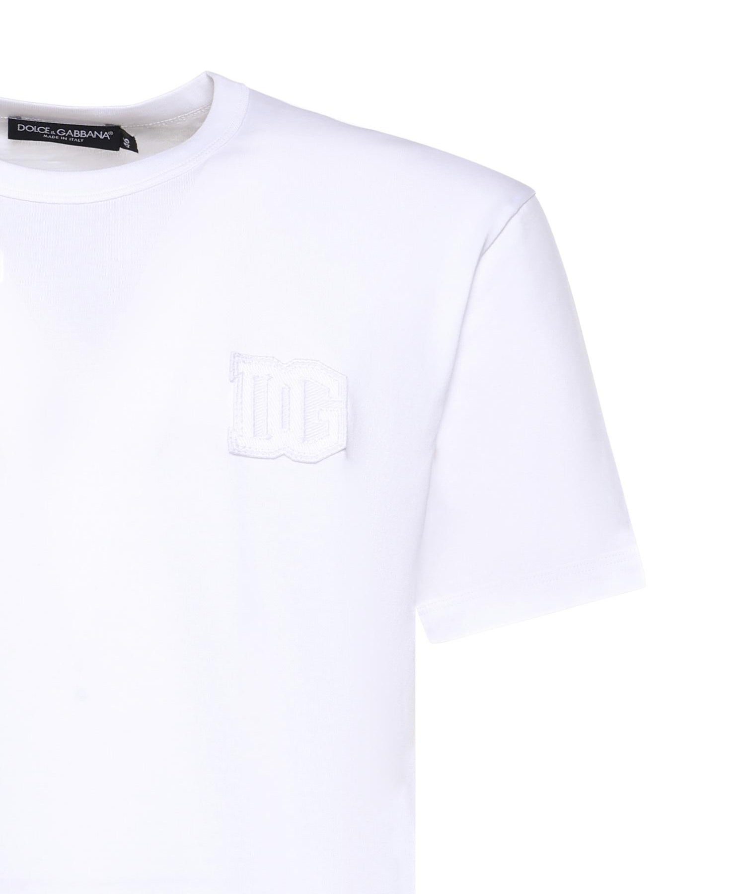 T-shirt in cotone con logo G8PV1Z G7P3NW0800 DOLCE & GABBANA 