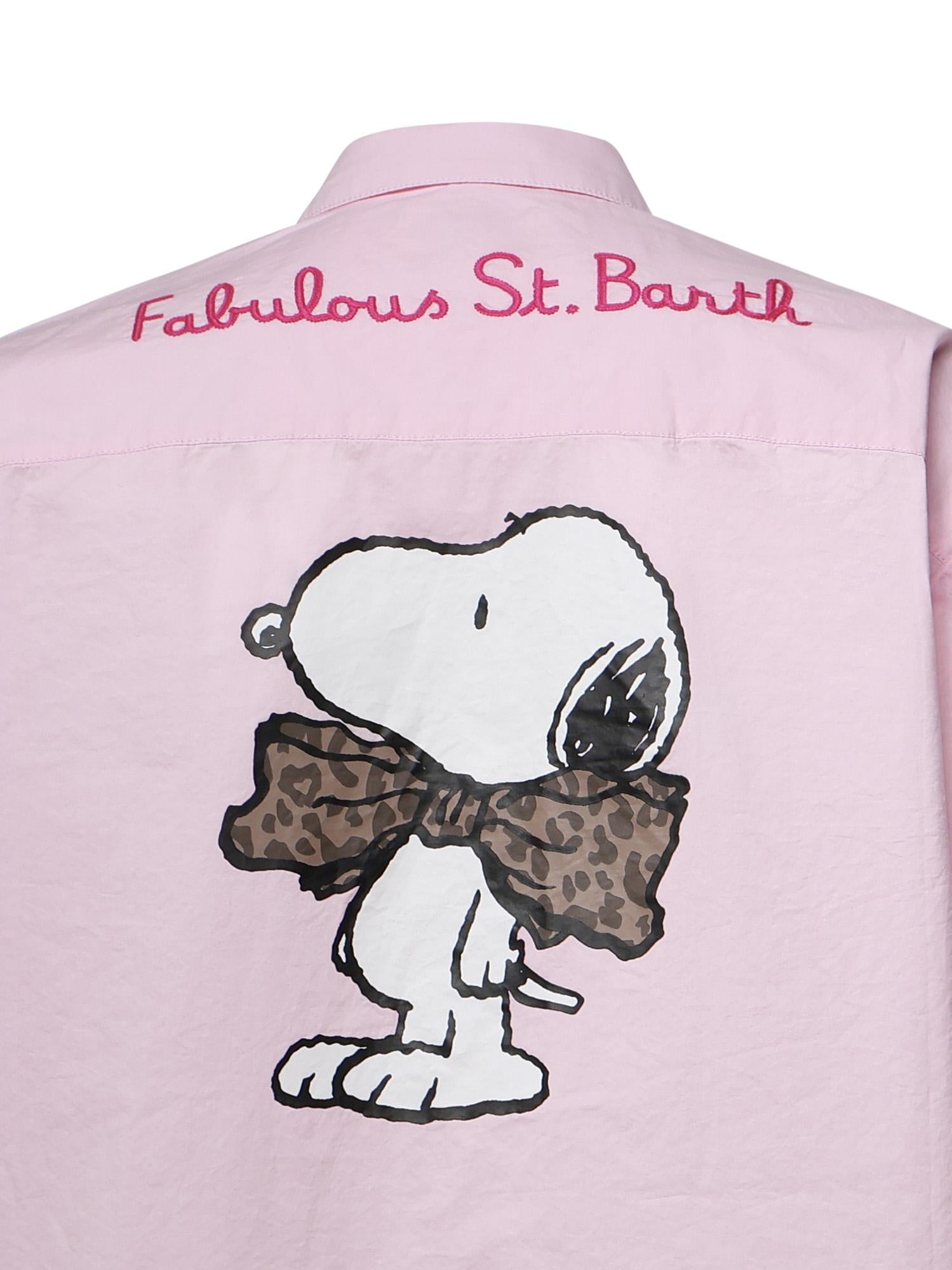 Camicia Brigitte con stampa Snoopy in popeline BRIG005 01926L MC2 SAINT BARTH 