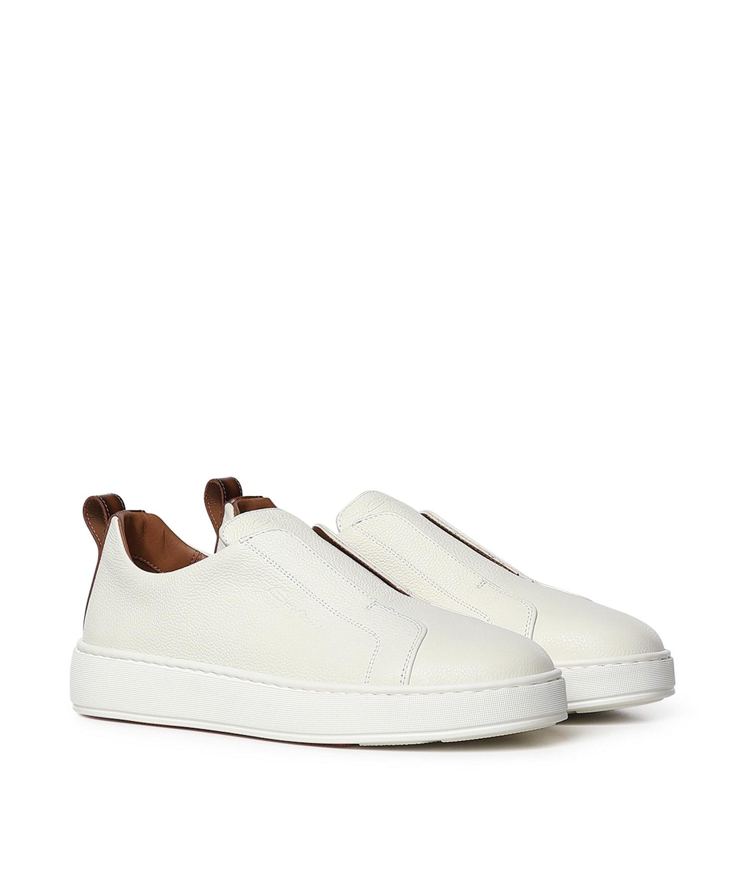 Sneaker slip-on in pelle bottolata MBCD21995BART LLDI50 SANTONI 