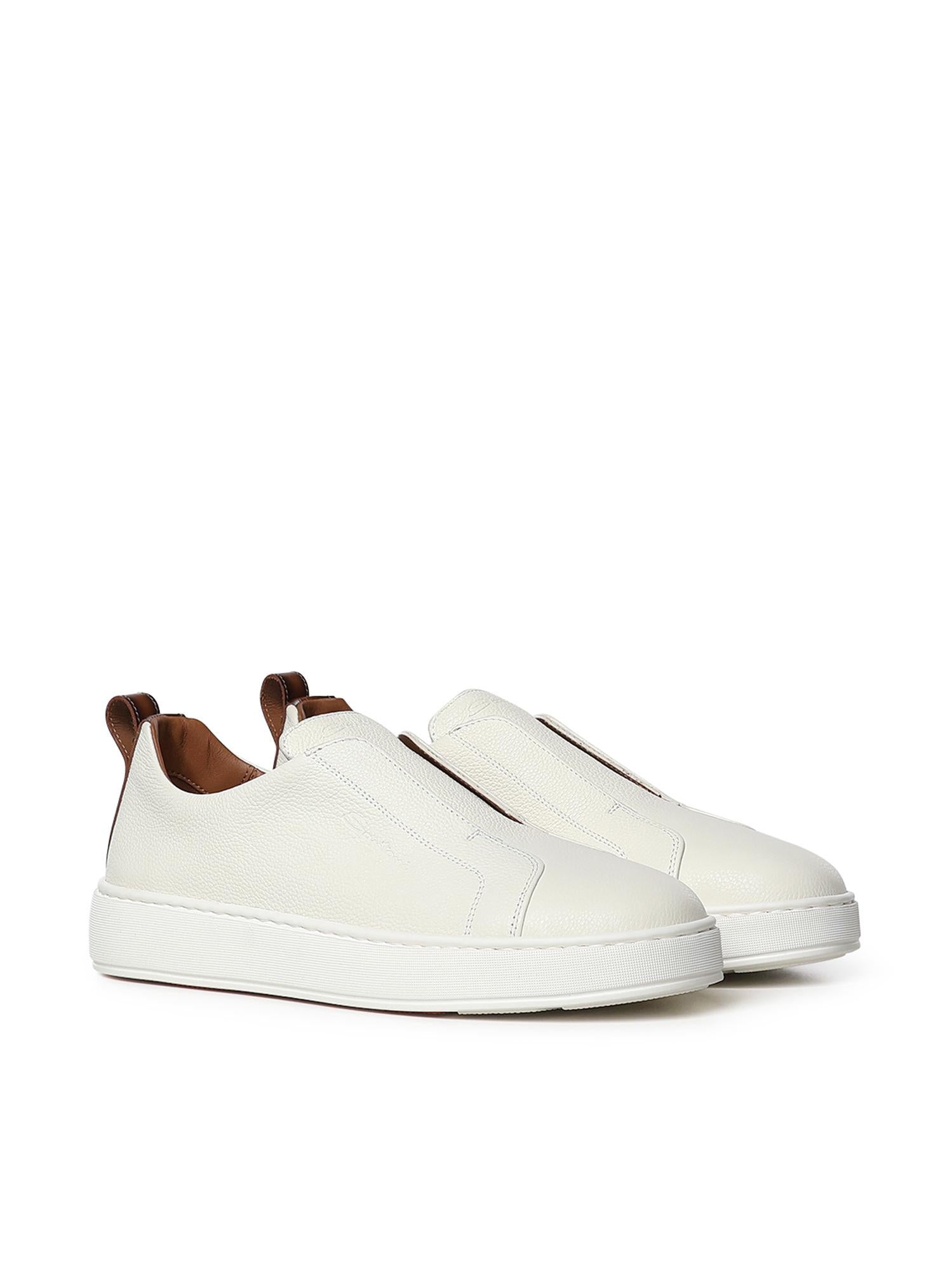 Sneaker slip-on in pelle bottolata MBCD21995BART LLDI50 SANTONI 