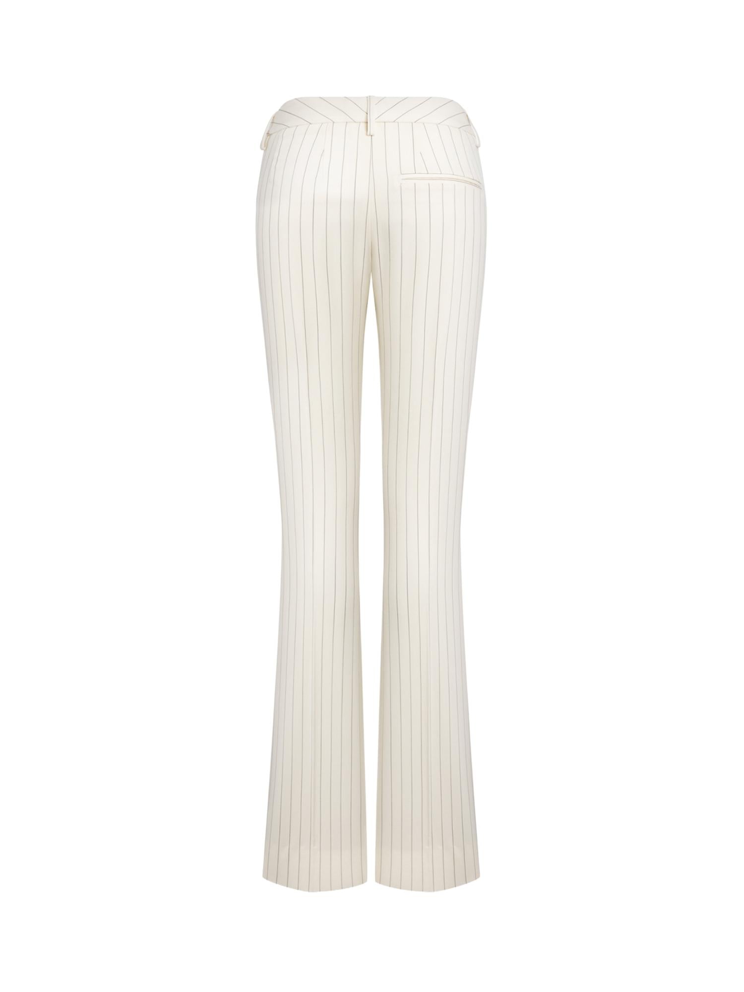 Pantaloni in fresco di lana gessato DP923 ES0080D001 DONDUP 