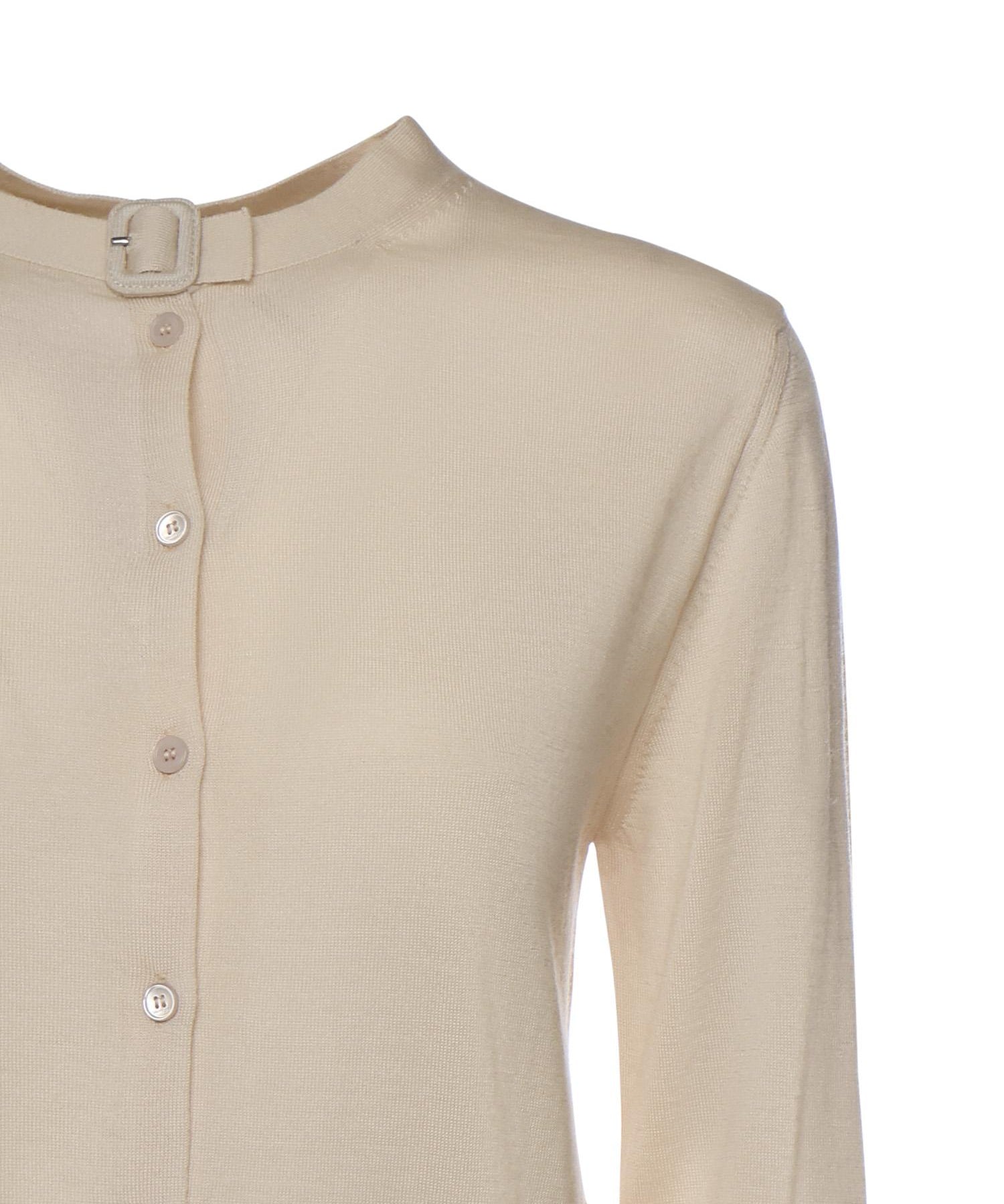 Cardigan in lana merino 126MGI045FI0071 1069 COURREGES 