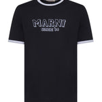 T-shirt in cotone con logo HUMU0198MP USCY91LOB99 MARNI 