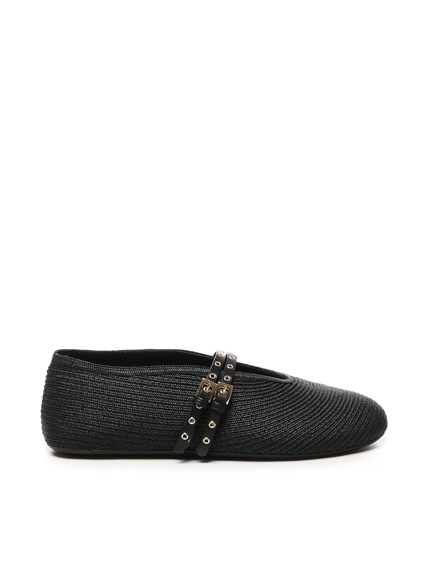 Ballerine Flat in paglia AA3A058TK036 999 ALAIA 