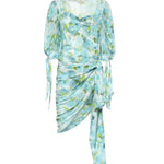 Mini abito drappeggiato in seta con stampa floreale CH26URO52388 91J CHLOÉ 