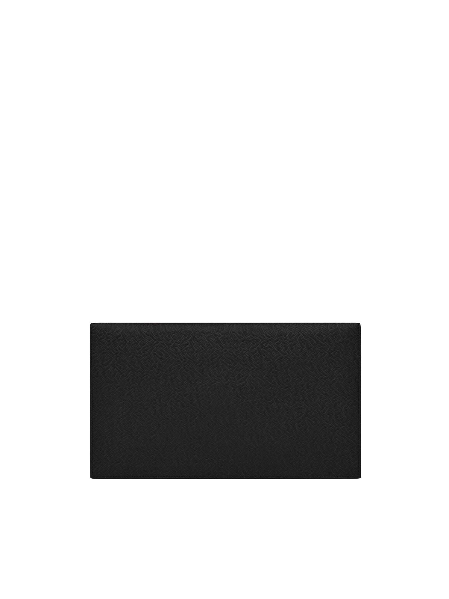 Pochette Uptown in pelle goffrata grain de poudre 565739 1GF0J1000 SAINT LAURENT 