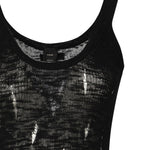 Canottiera a costine con strappi 105143 A2LPZ99 PINKO 