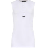 T-shirt Serafino in cotone con logo G8TO9T FU7AVW0800 DOLCE & GABBANA 