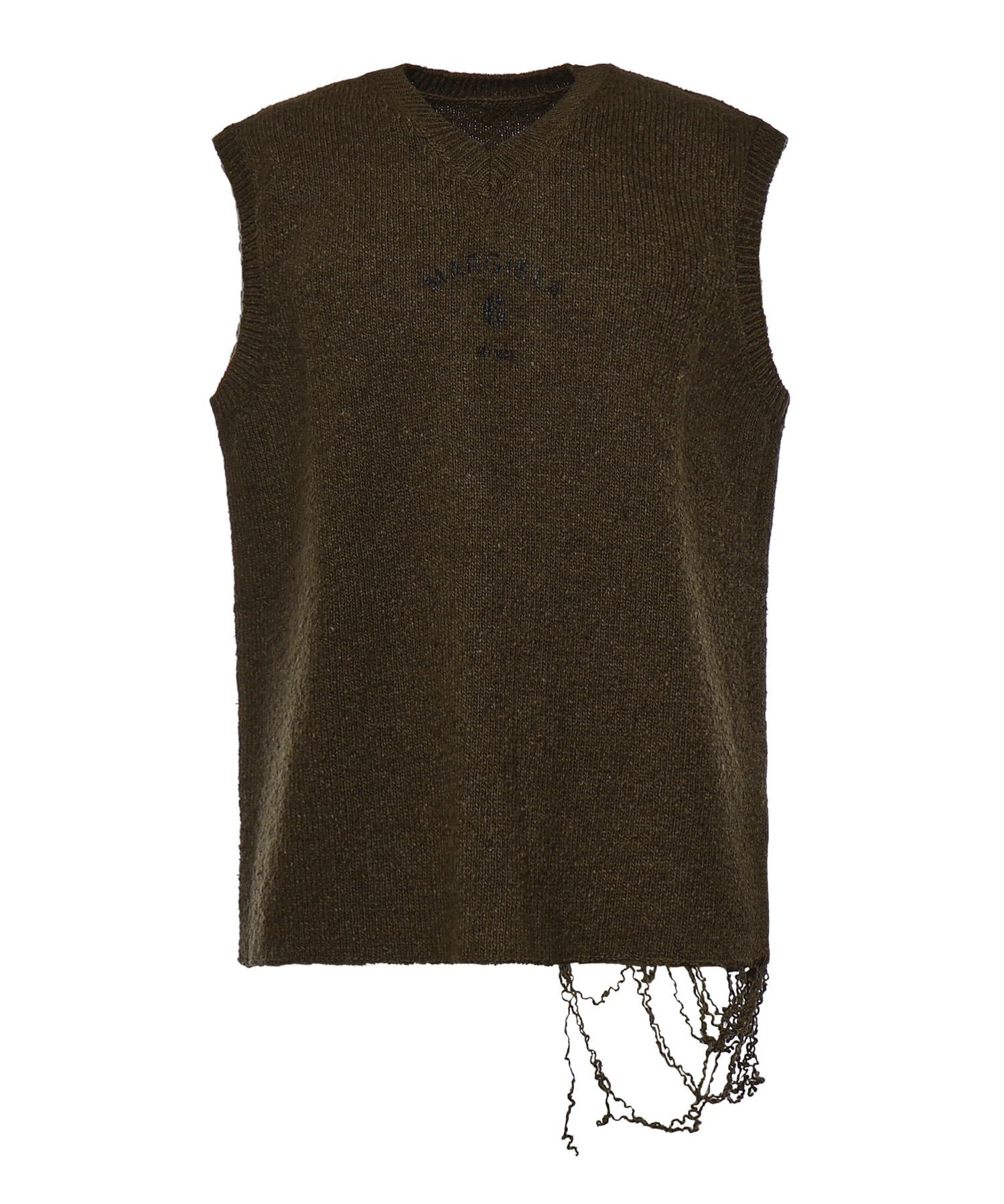 Gilet in maglia di lana SH0FB0026 M13283727S MM6 Maison Margiela 