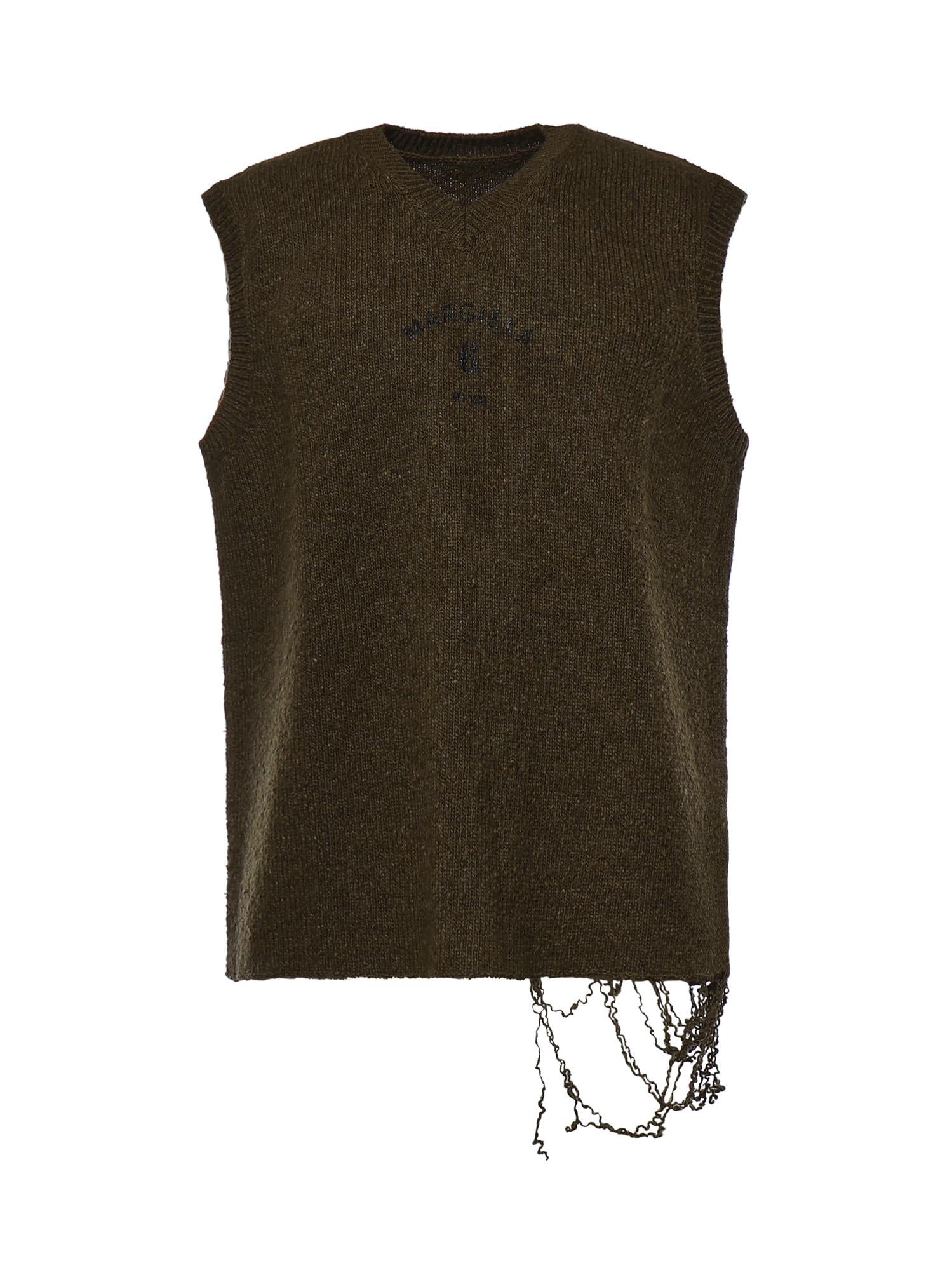 Gilet in maglia di lana SH0FB0026 M13283727S MM6 Maison Margiela 