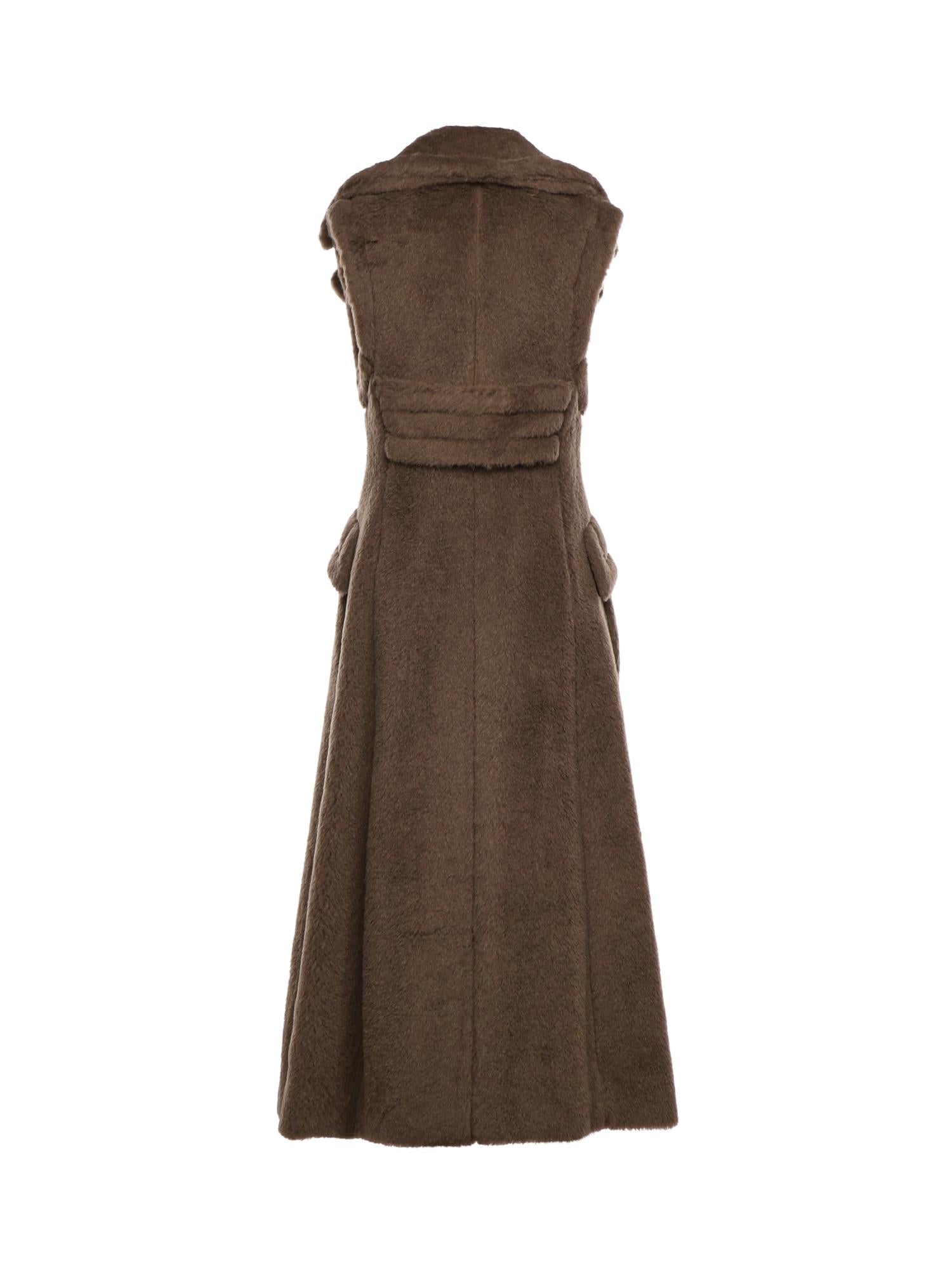 Cappotto smanicato in Teddy di alpaca e lana 2521276223600 004 MAX MARA 