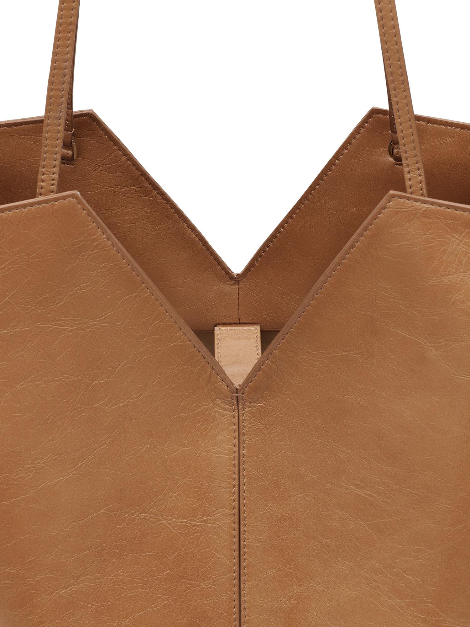 Borsa Winona 4ever maxi in pelle FBBP9JG01A TOBACCO SHINE FRANCESCO BIASIA 