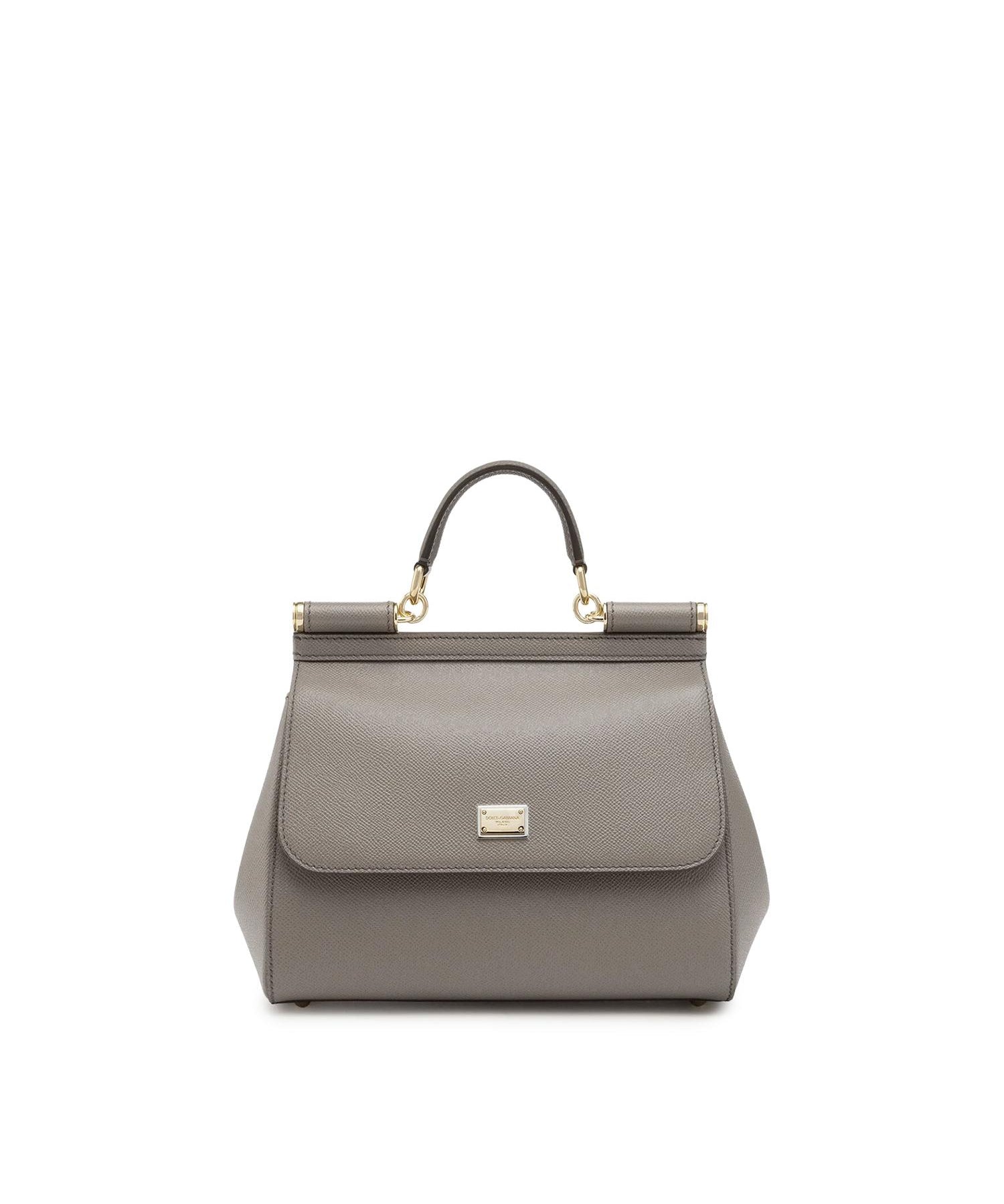 Borsa a mano Sicily grande in pelle Dauphine BB6002 B100180045 DOLCE & GABBANA 