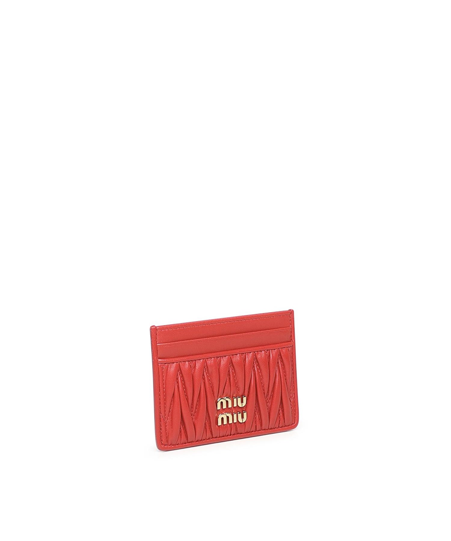 Portacarte in nappa matelassé 5MC076 AFPPF0011 MIU MIU 