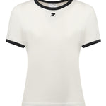 T-shirt in cotone con logo 125JTS017JS0203 B211 COURREGES 