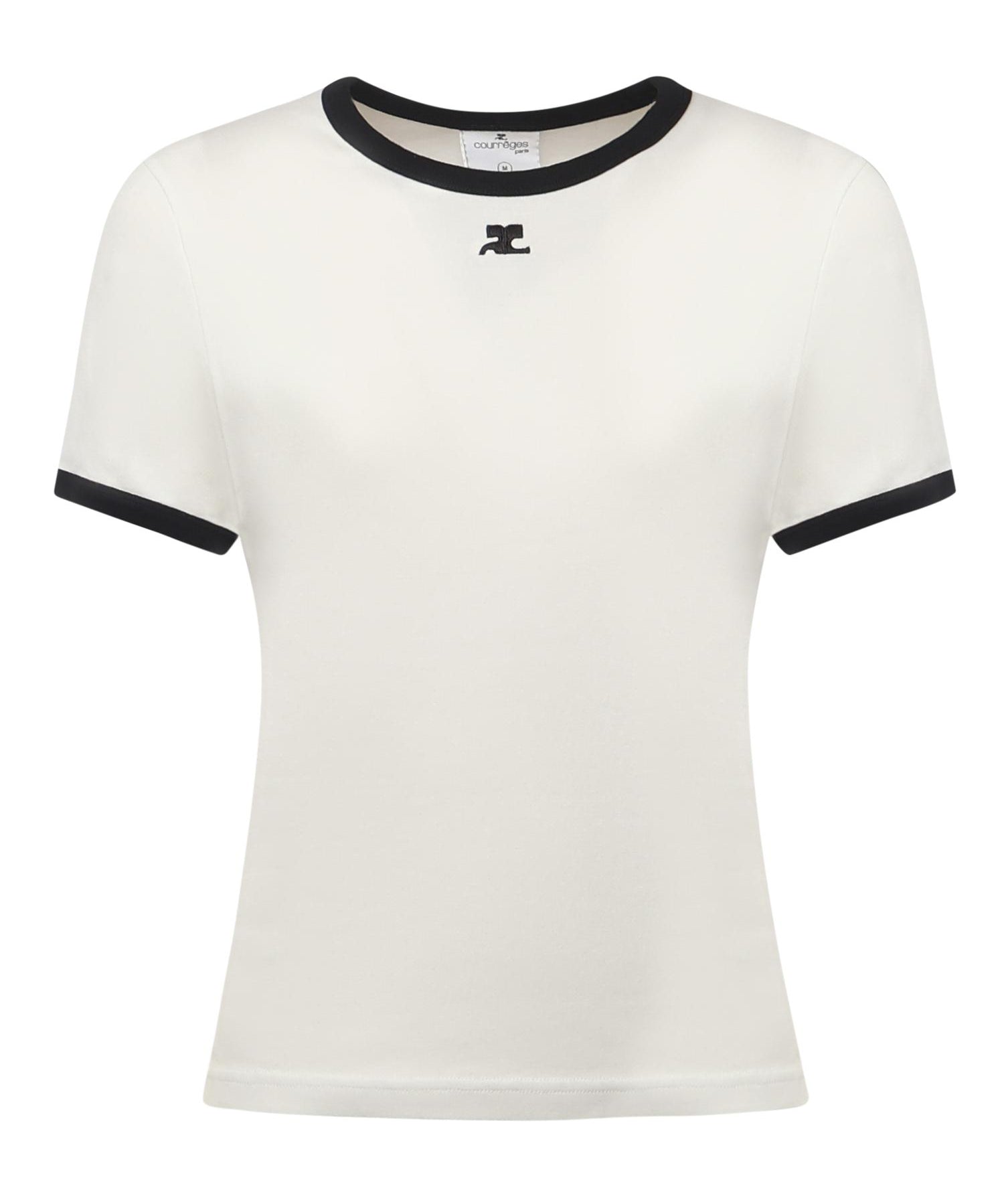 T-shirt in cotone con logo 125JTS017JS0203 B211 COURREGES 