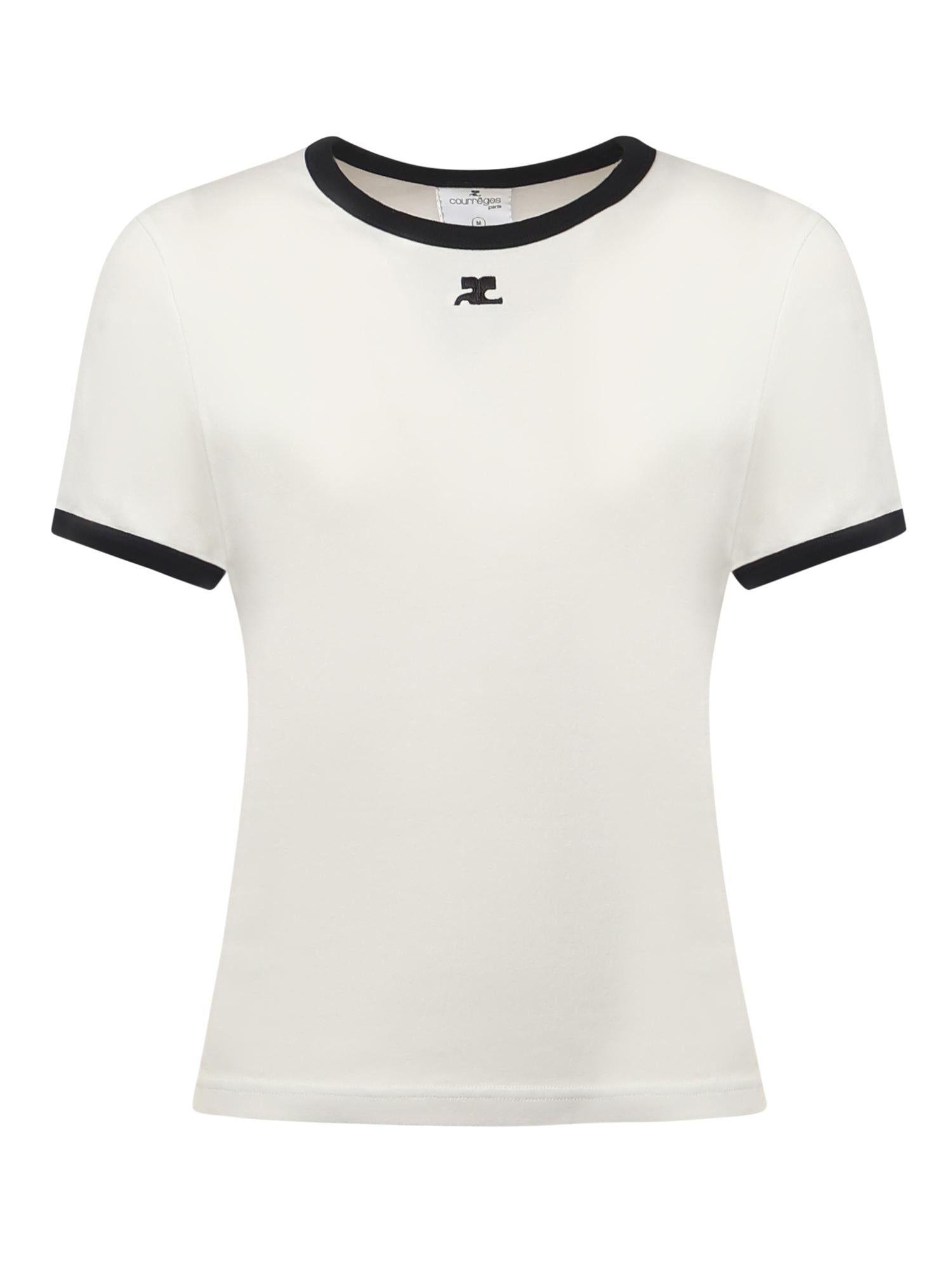 T-shirt in cotone con logo 125JTS017JS0203 B211 COURREGES 