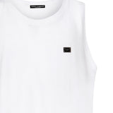 Canotta over con placca logo G8QJ5T G7N7AW0800 DOLCE & GABBANA 