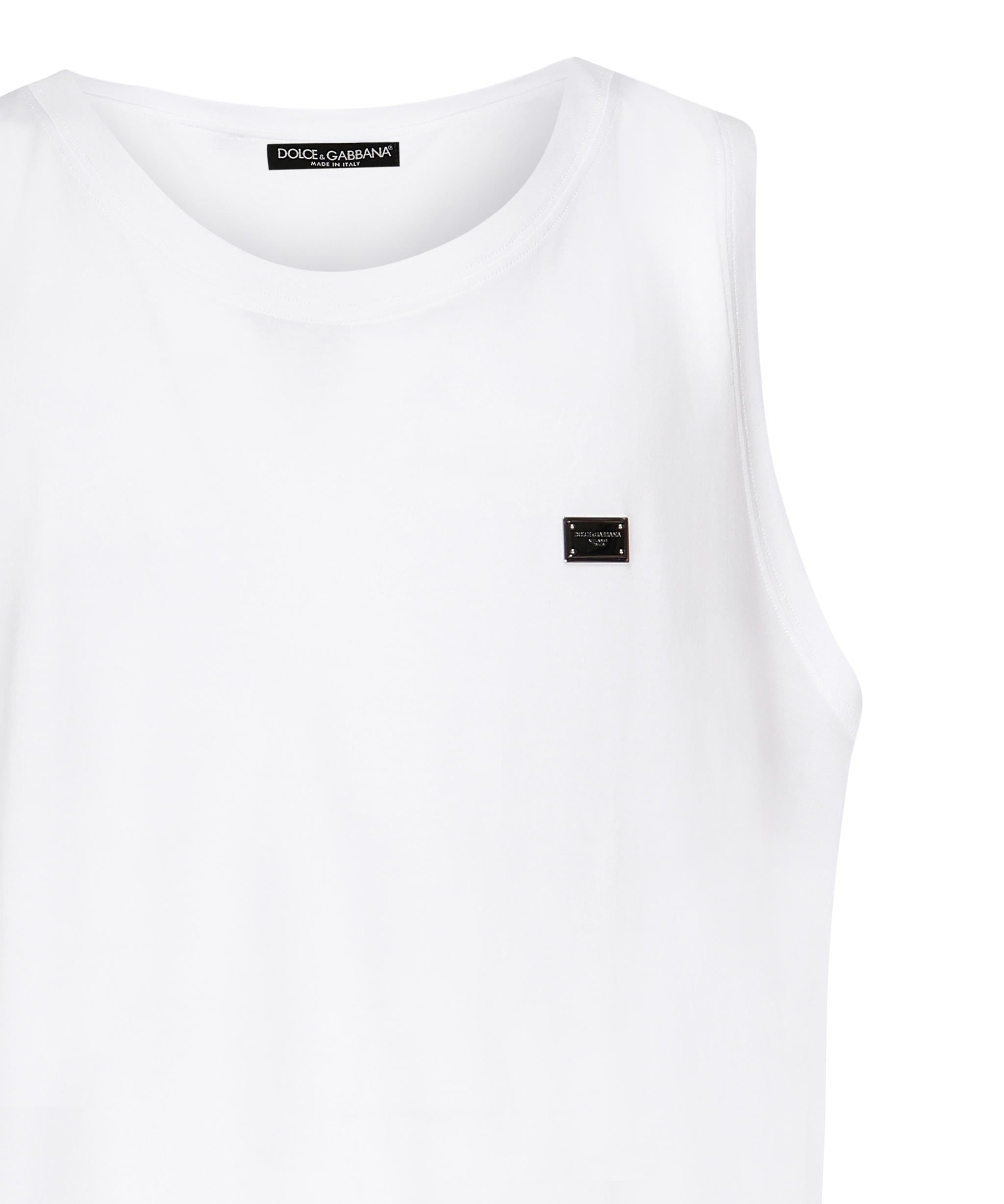 Canotta over con placca logo G8QJ5T G7N7AW0800 DOLCE & GABBANA 