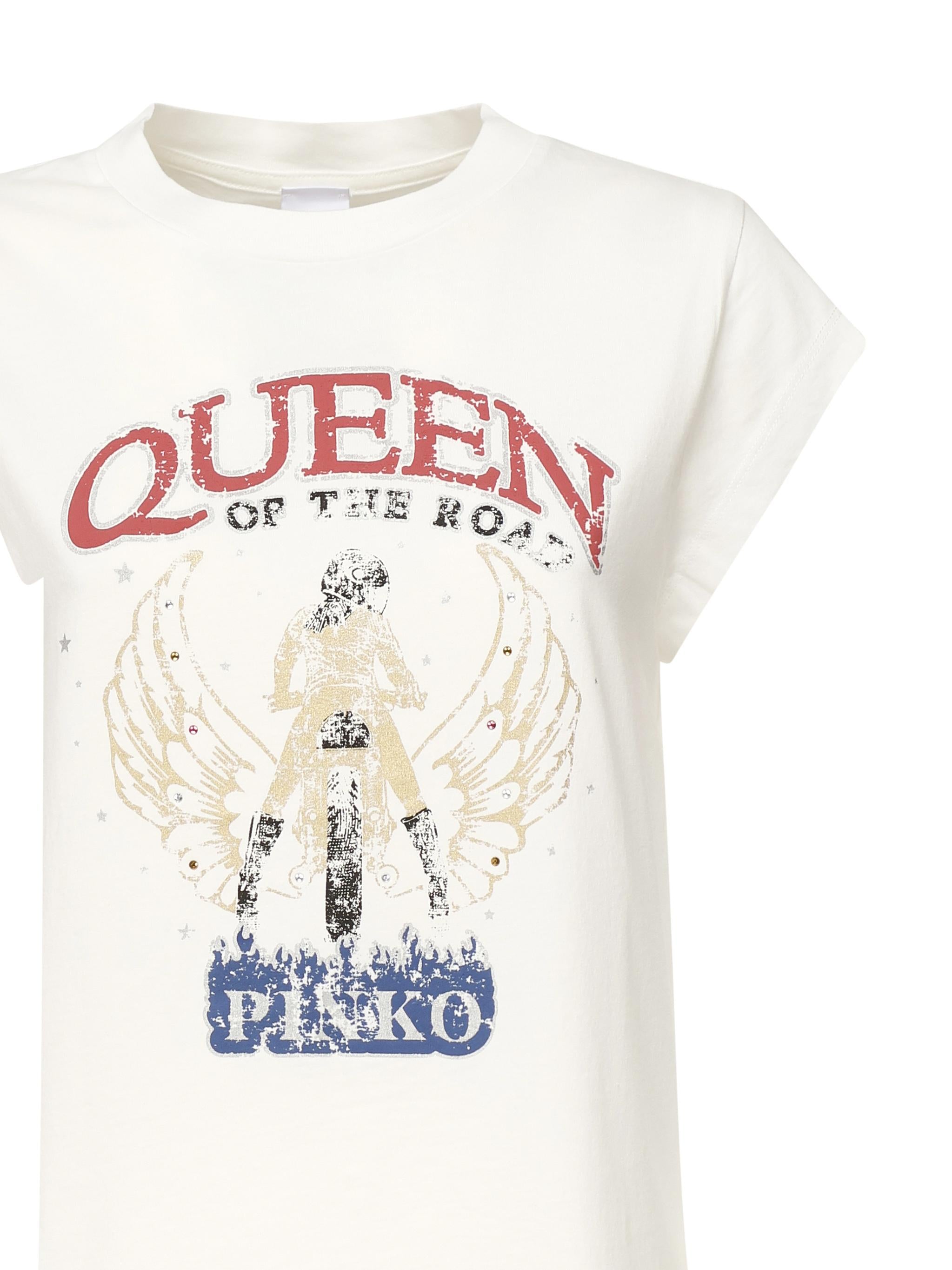 T-shirt con stampa 104603 A2DAZ05 PINKO 
