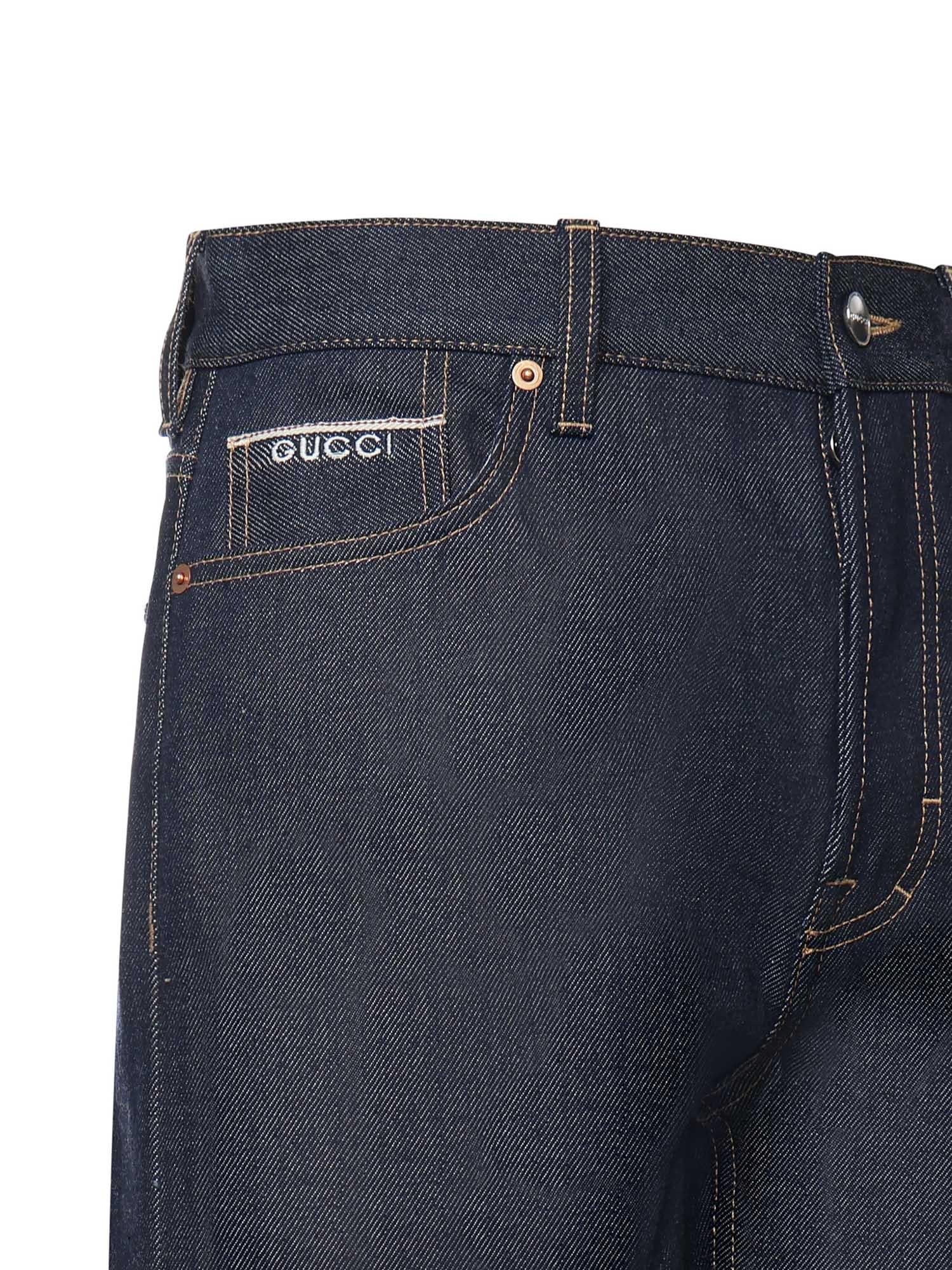 Jeans in denim con risvolti 834523 XDDCS4395 GUCCI 
