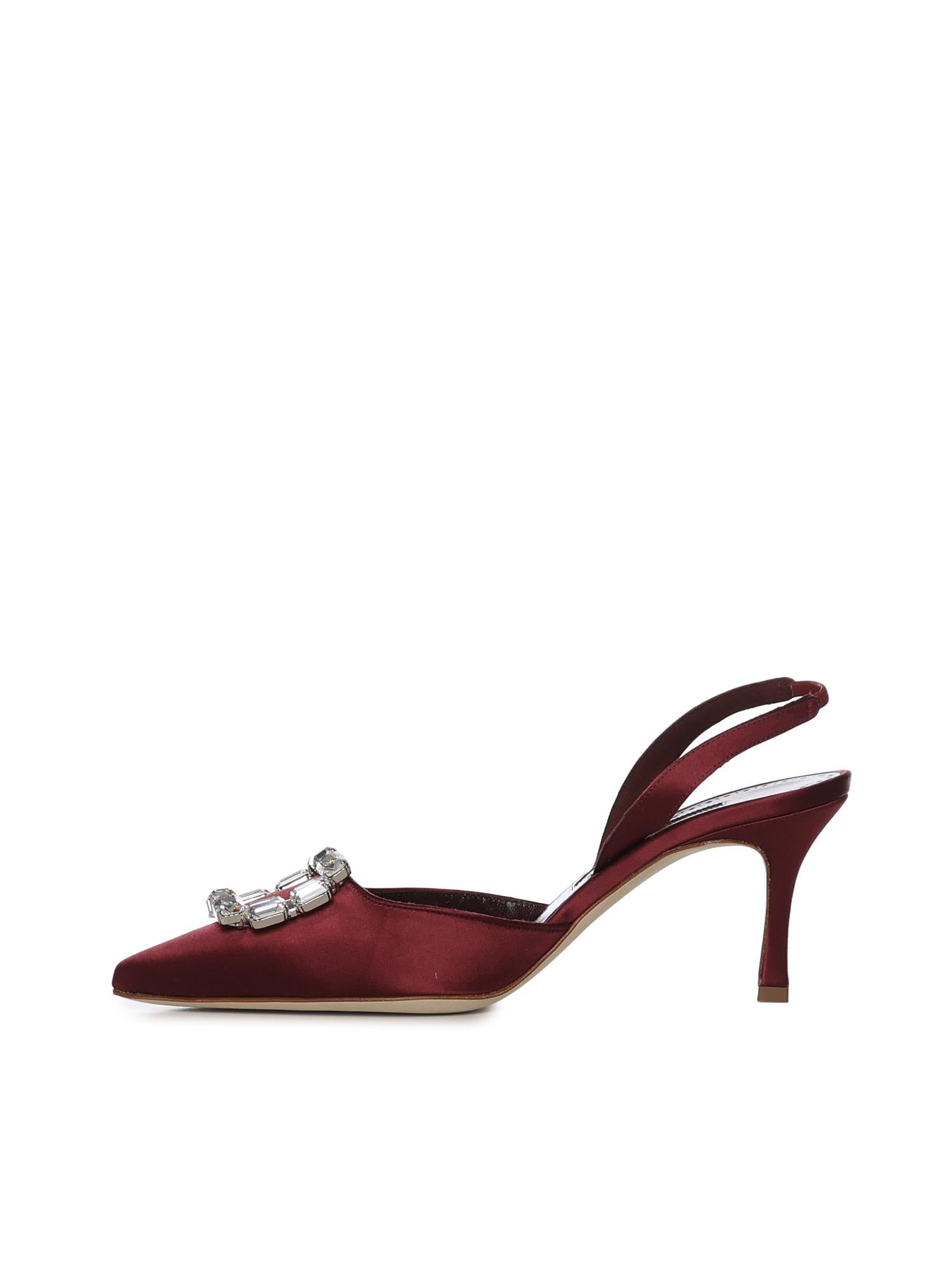 Décolleté slingback in raso 1263183 6037 MANOLO BLAHNIK 