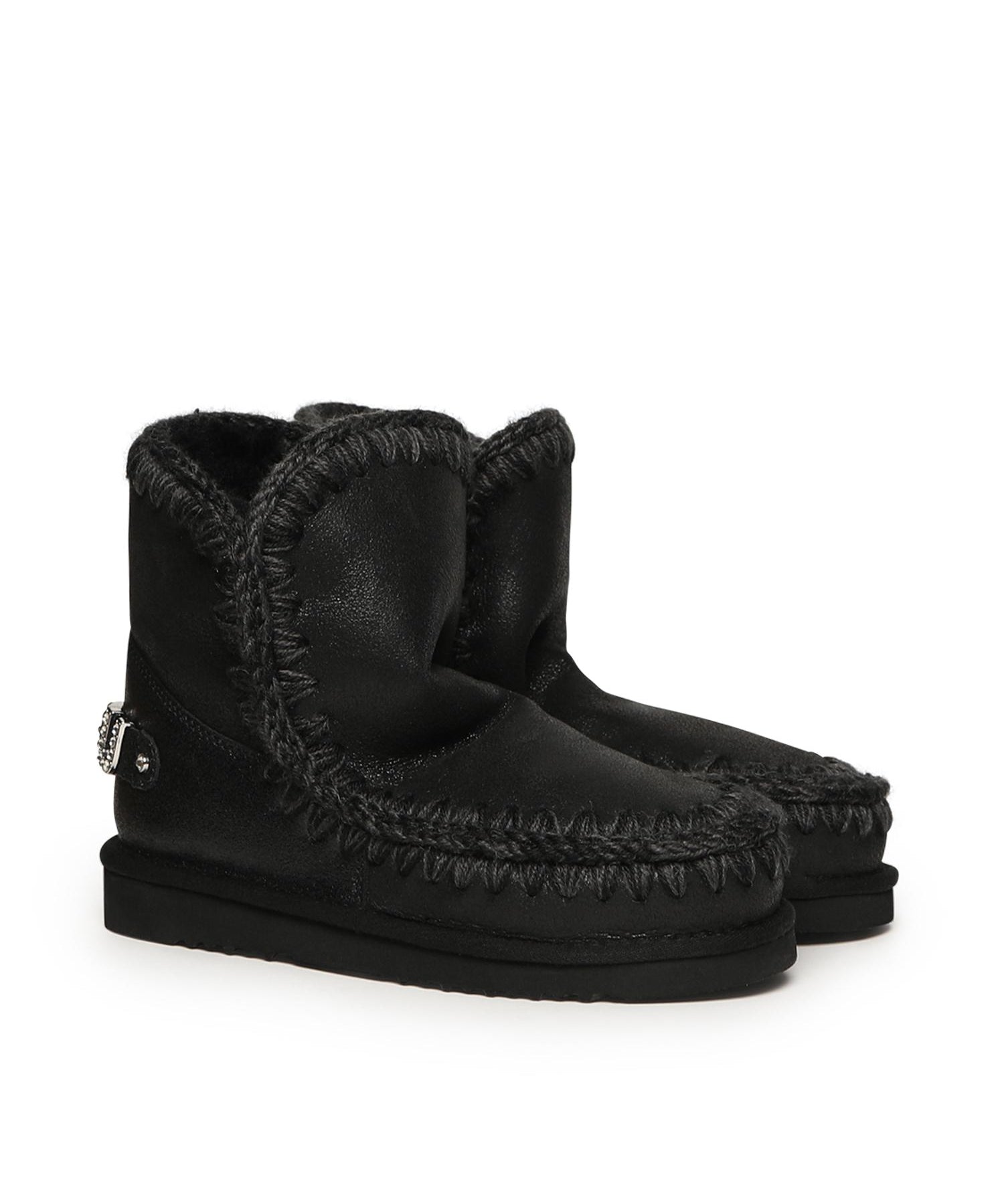 Stivali Eskimo 18 rhinestones logo MUFW101036B CBKG MOU 