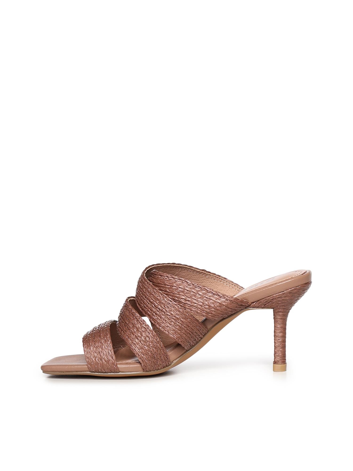 Mules Palmo in rafia 883Z69HG TERRACOTA BIBI LOU 