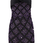Abito a fascia in nylon con paillettes FW22-5463 -BLACK/PURPLE BLKPU RETROFÊTE 