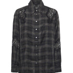 Camicia a quadri con pizzo 106109 A30DIK1 PINKO 