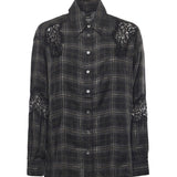 Camicia a quadri con pizzo 106109 A30DIK1 PINKO 