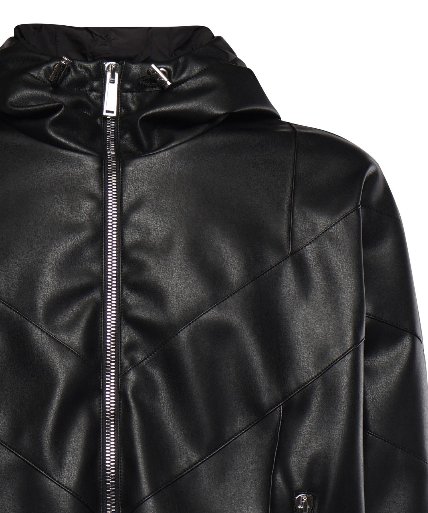 Giacca hoodie in similpelle S74AM1676 S60340900 DSQUARED2 