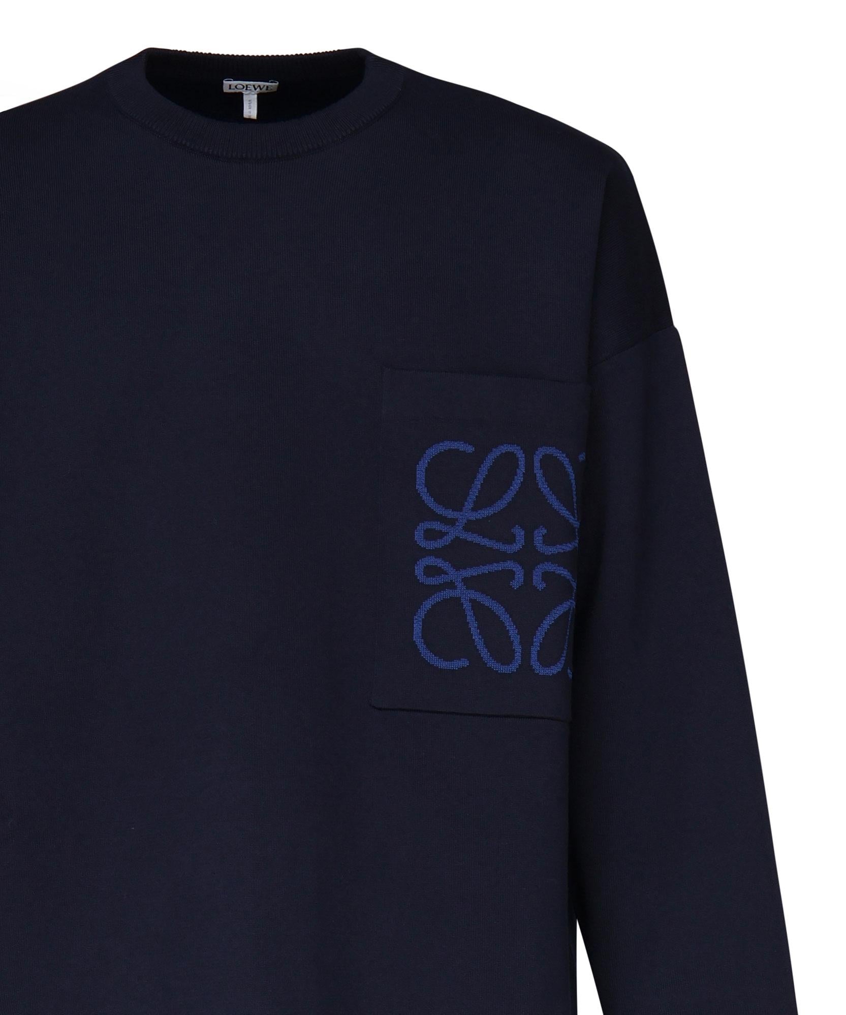 Maglia Anagram in cotone con tasca H526Y14KKI 5110 LOEWE 