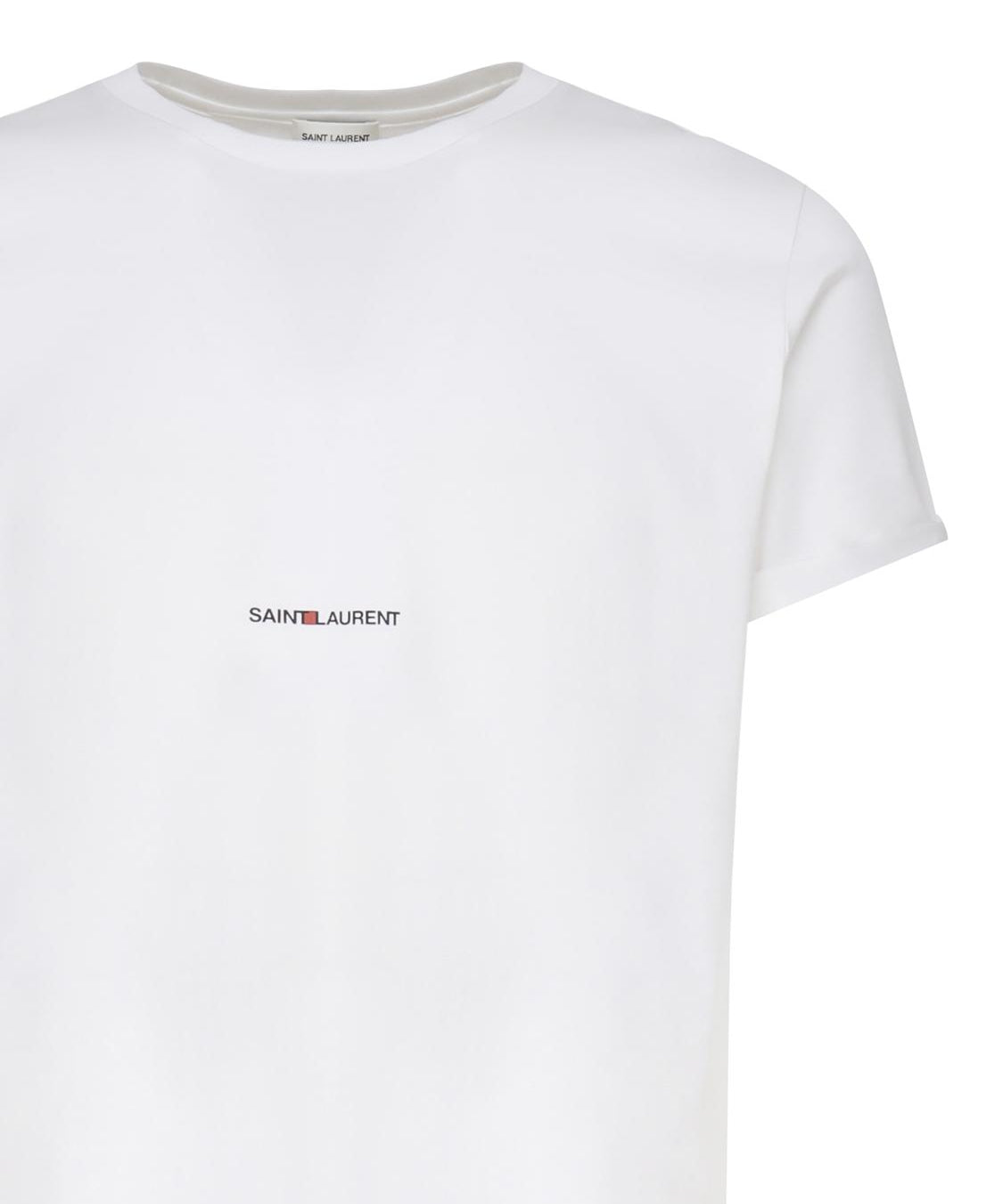 T-shirt in cotone con logo 464572 YB2DQ9000 SAINT LAURENT 