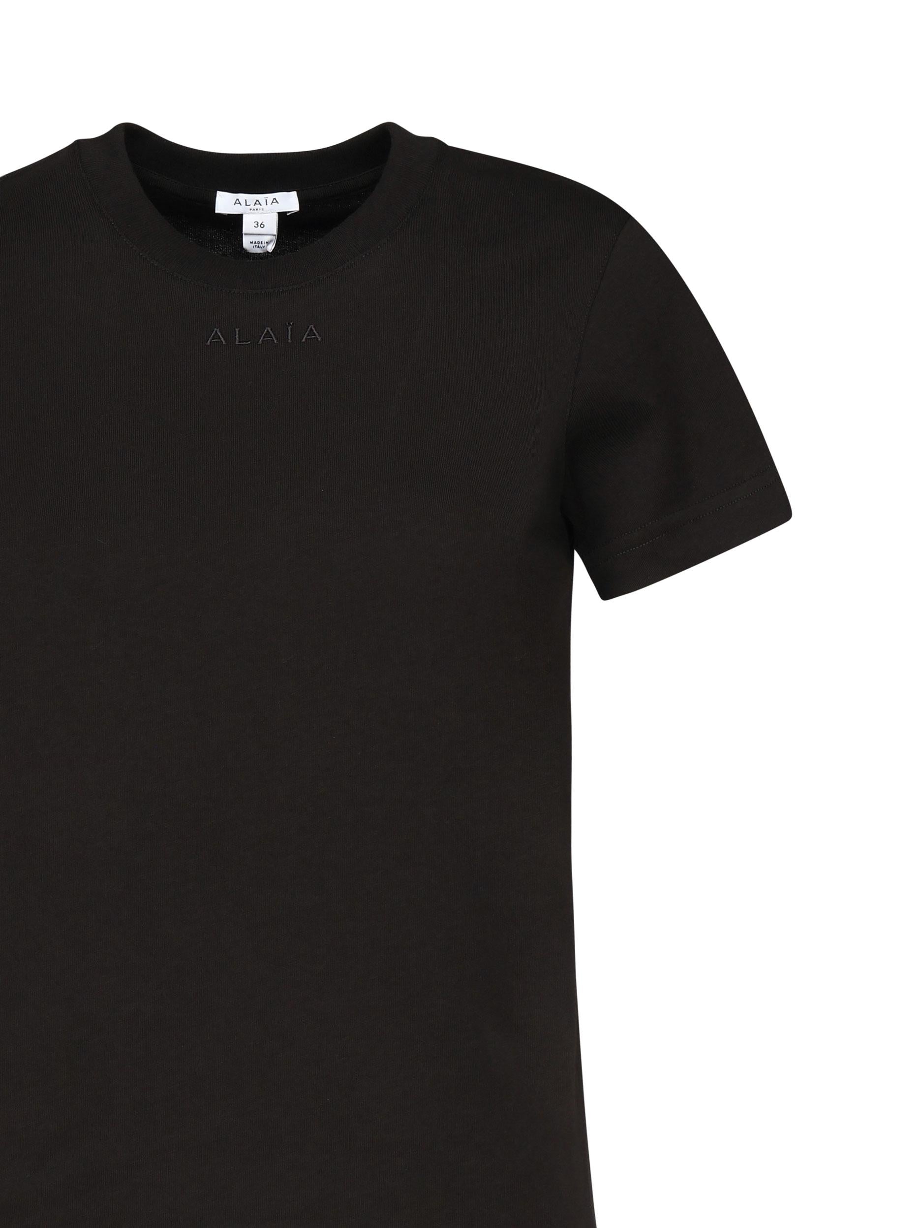 T-shirt in cotone AA9H0431J0105 995 ALAIA 