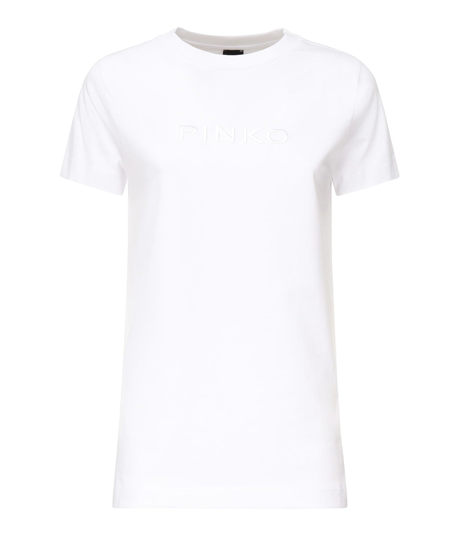 T-shirt con ricamo logo lettering 101752 A2RDZ04 PINKO 