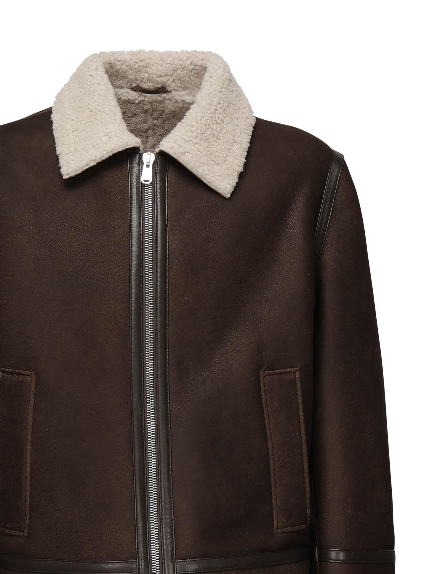 Giubbino con colletto shearling UJ971 PL0639UXXX737 DONDUP 