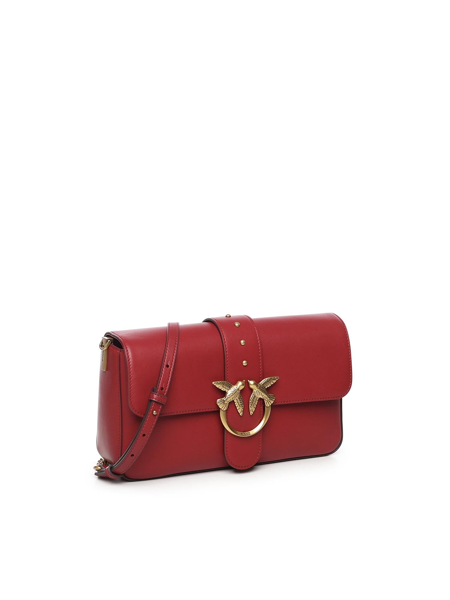 Borsa Love Bag One Slouchy in pelle 105823 A0QOOA4Q PINKO 