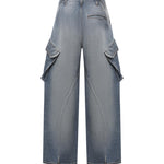 Jeans cargo in denim AA9P1400D026D A56 ALAIA 