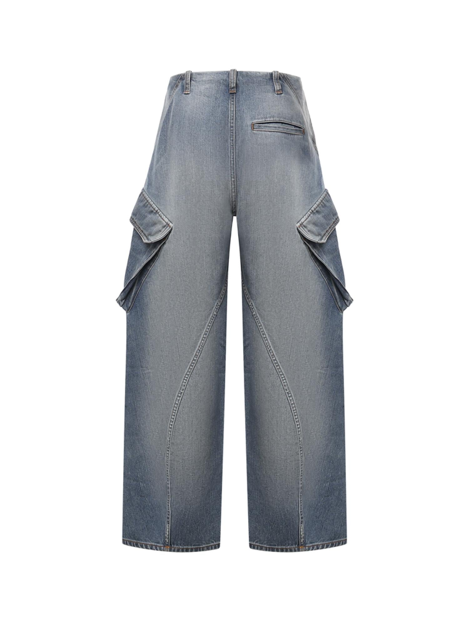 Jeans cargo in denim AA9P1400D026D A56 ALAIA 