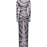 Abito in tulle con stampa marmo 5UJI35 5U749047 PUCCI 