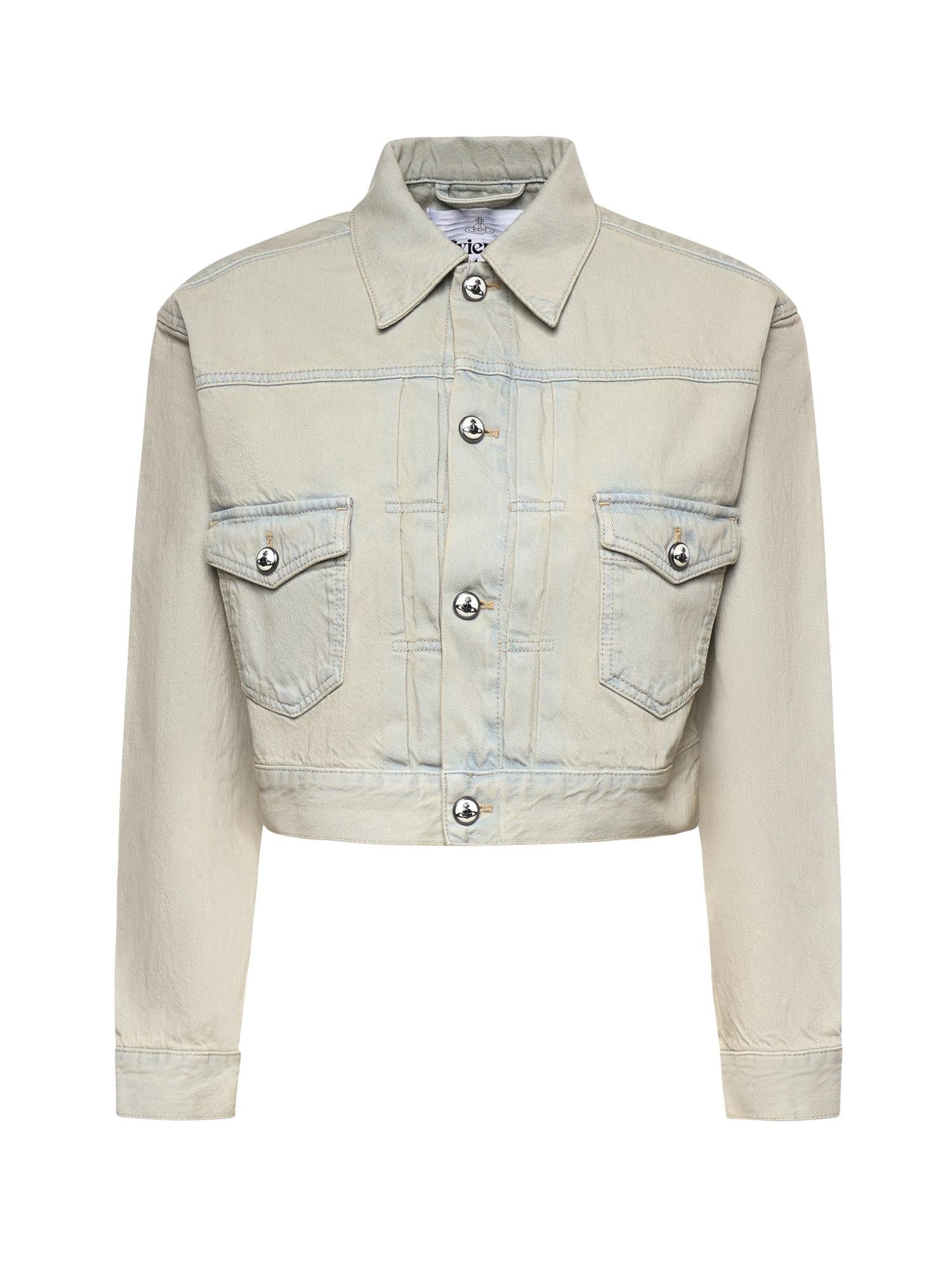 Giacca cropped Marlene in denim 19010018 W01C1B412 VIVIENNE WESTWOOD 
